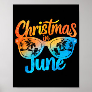 Weihnachten im Juni Lustige Sommerferien für Singl Poster