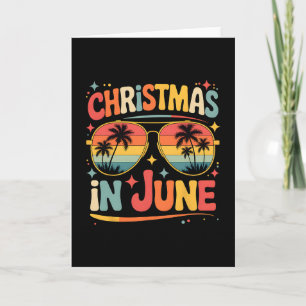 Weihnachten im Juni Single Retro Sommerurlaub Xm Karte