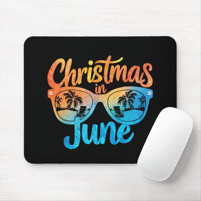 Weihnachten im Juni Sonnenbrille Funny Summer Vaca Mousepad (Mit Mouse)