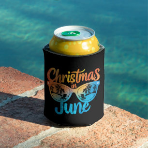 Weihnachten im Juni Sonnenbrille Lustiger Sommerur Dosenkühler