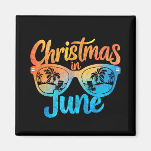 Weihnachten im Juni Sonnenbrille Lustiger Sommerur Magnet