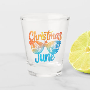Weihnachten im Juni Sonnenbrille Lustiger Sommerur Schnapsglas