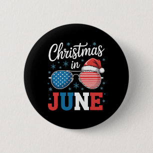 Weihnachten im Juni Sungles Weihnachtsmannmütze US Button