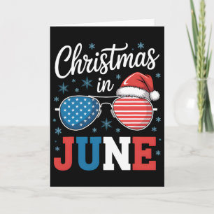 Weihnachten im Juni Sungles Weihnachtsmannmütze US Karte