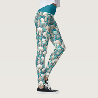 Weihnachten im küstennahen Seepferd Muster#4 ID100 Leggings