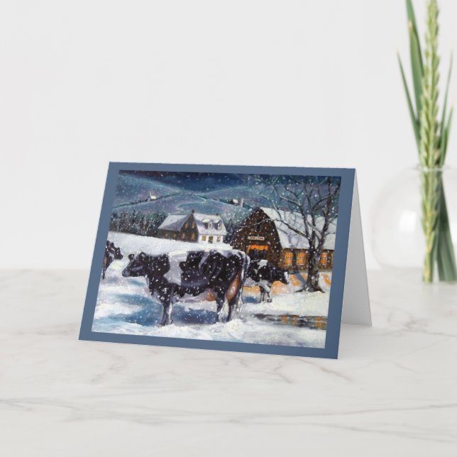 Weihnachten im Land, Holstein-Kuh-Malerei (Vorderseite)