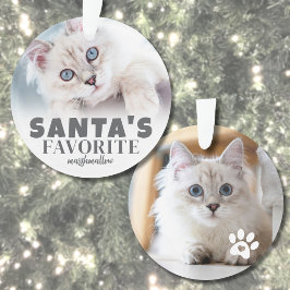 Weihnachten im liebsten Cat-Foto des Weihnachtsman Ornament