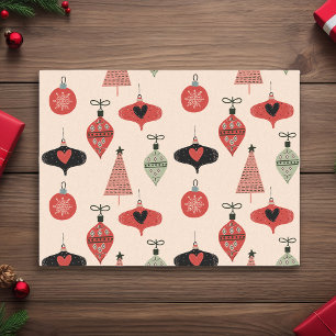 Weihnachten im Mid-Century Modern Stil Seidenpapier