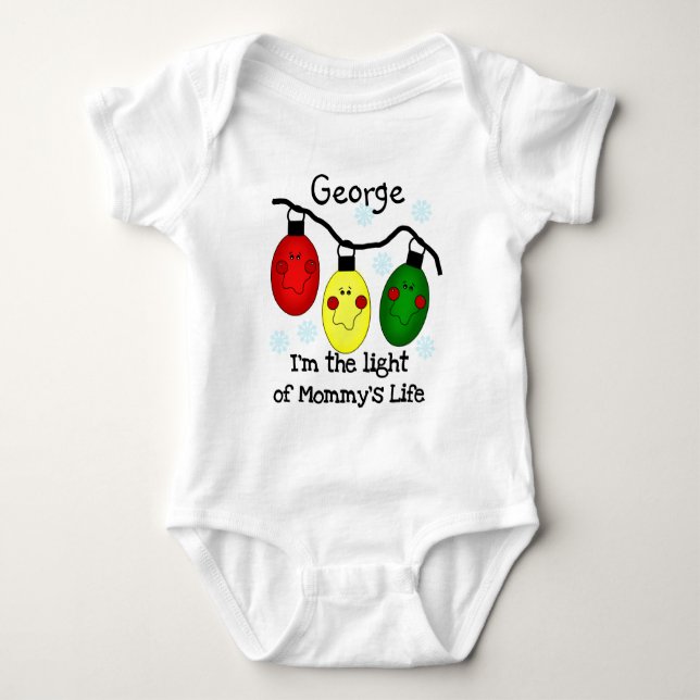 Weihnachten im Mommy Life Personalisiert Baby Strampler (Vorderseite)