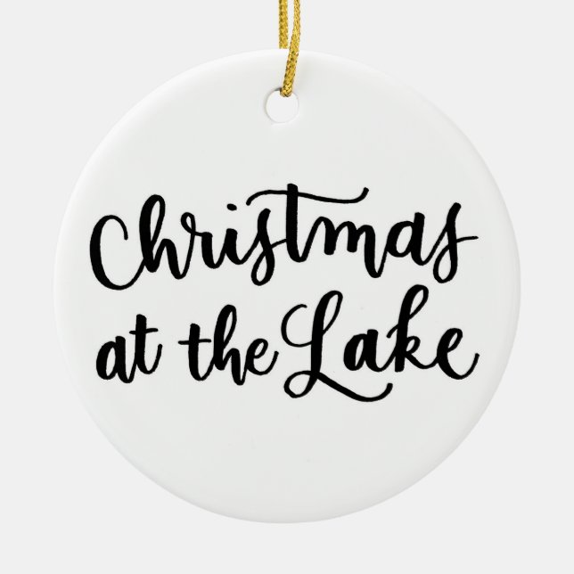 Weihnachten im Ornament-See Keramik Ornament (Vorne)