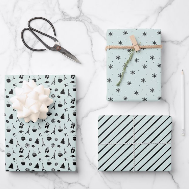 Weihnachten im Pariser Koordinierungsverfahren Geschenkpapier Set (Vorderseite)
