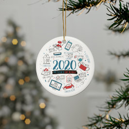 Weihnachten im Quarantäne Funny 2020 Keramik Ornament