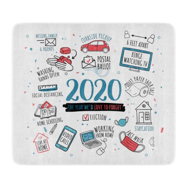 Weihnachten im Quarantäne Funny 2020 Schneidebrett (Vorderseite)