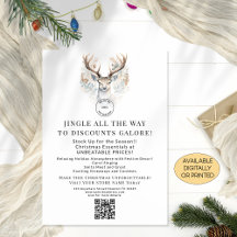 Weihnachten im Reindeer Store bietet QR-Druckkarte