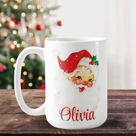 Weihnachten im Retro Santa Claus Custom 1950 Vinta Kaffeetasse