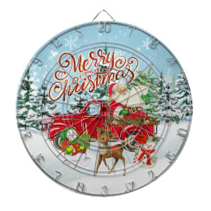 Weihnachten im Retro-Stil Dartscheibe