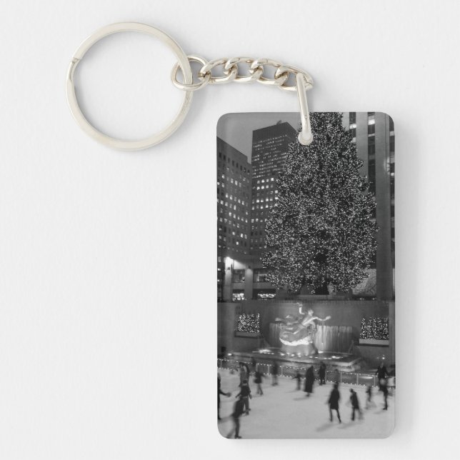 Weihnachten im Rockefeller Center - NYC Schlüsselanhänger (Vorderseite)