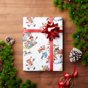 Weihnachten im Schnee Geschenkpapier