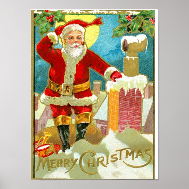 Weihnachten im Schornstein Poster (Vorne)