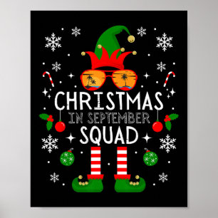 Weihnachten im September Squad Kostüm Elf Sunglück Poster