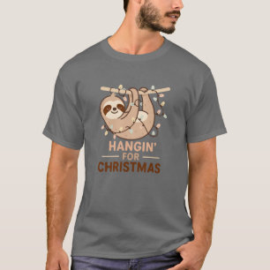 Weihnachten im Sinn Süße Faultier-Weihnachtslich T-Shirt