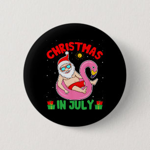 Weihnachten im Sommer im Juli - Tropischer Weihnac Button