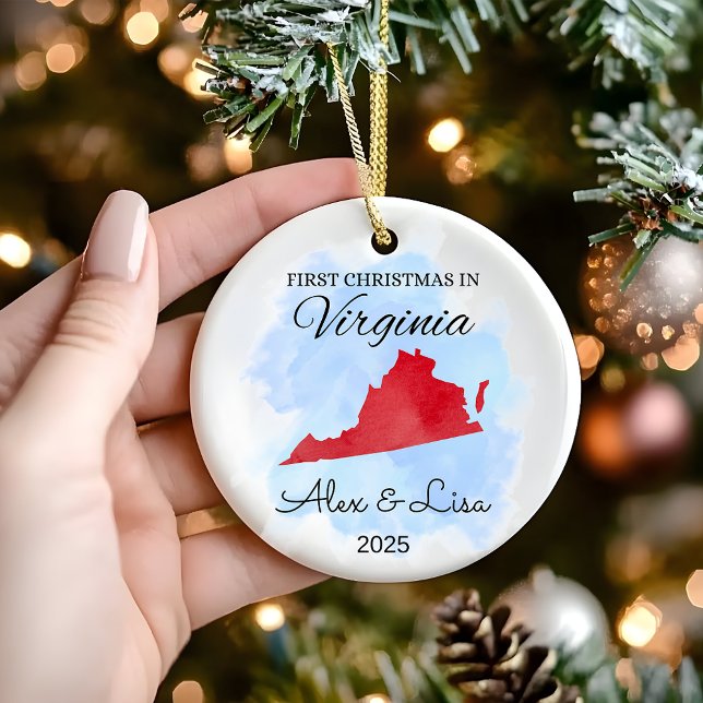 Weihnachten im Staat Virginia Keramik Ornament (Von Creator hochgeladen)