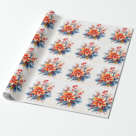 Weihnachten im Südfloralmagnolien Geschenkpapier