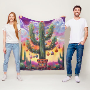 Weihnachten im Südwesten der Wüste Saguaro Fleecedecke