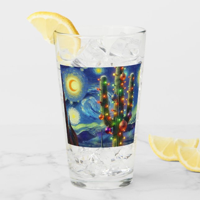 Weihnachten im Südwesten der Wüste Saguaro Glas (Vorderseite Ice)