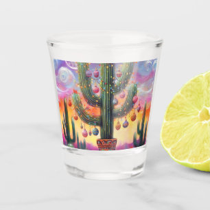 Weihnachten im Südwesten der Wüste Saguaro Schnapsglas