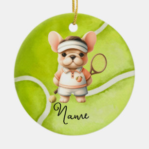 Weihnachten im Tennis für Junge Spieler Keramik Ornament