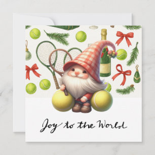 Weihnachten im Tennis mit Racket und Ball