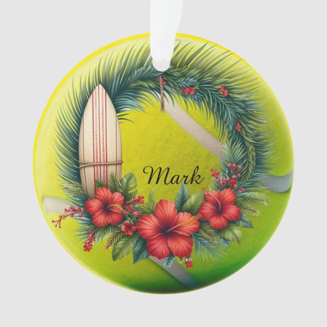 Weihnachten im Tennis Ornament (Vorderseite)