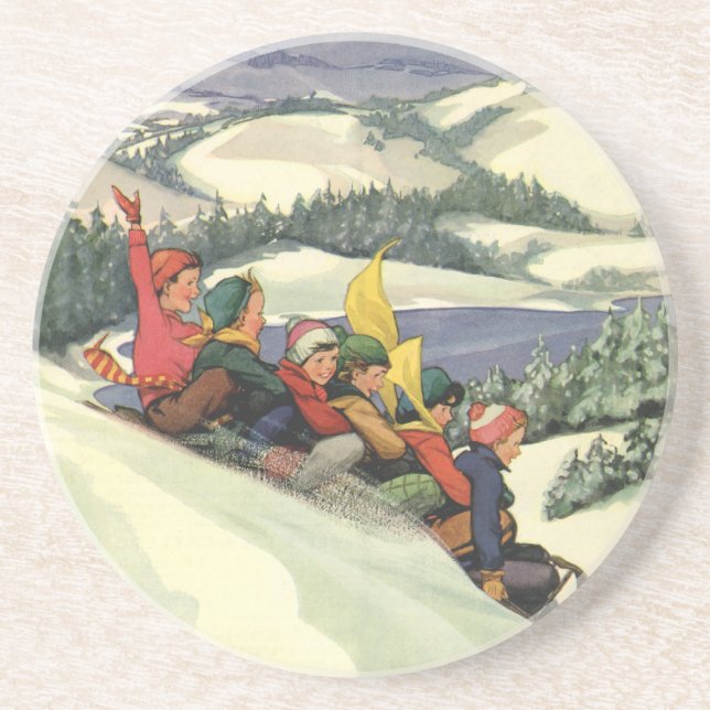 Weihnachten im Tessin, Kinder Rodelbahn mit Aussic Untersetzer (Vorne)