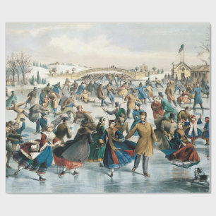 Weihnachten im viktorianischen Central Park Currie Geschenkpapier