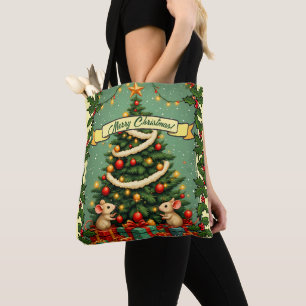 Weihnachten im viktorianischen Stil Glückliche Mäu Tasche