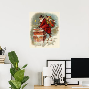 Weihnachten im viktorianischen Stil: Sankt Nikolau Poster