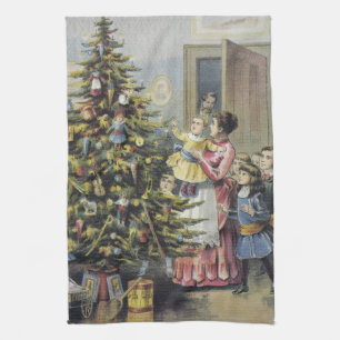 Weihnachten im viktorianischen Stil, viktorianisch Geschirrtuch