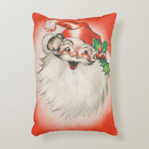 Weihnachten im Vintage-Stil, fröhlicher Retro-Sant Dekokissen