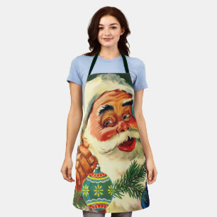 Weihnachten im Vintage-Stil, fröhlicher Retro-Weih Schürze