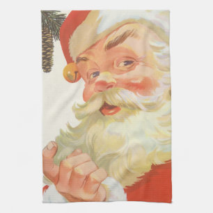 Weihnachten im Vintage-Stil, fröhlicher Weihnachts Handtuch
