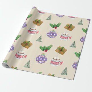 Weihnachten im Vintage-Stil Geschenkpapier