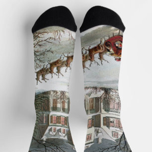 Weihnachten im Vintage-Stil, Heiliger Nikolaus mit Socken