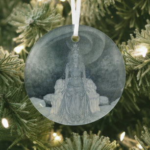 Weihnachten im Vintage-Stil, Illustration Die Schn Ornament Aus Glas