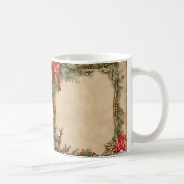 Weihnachten im Vintage-Stil Kaffeetasse (Rechts)
