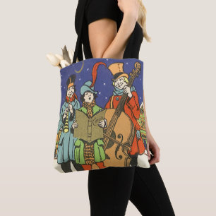 Weihnachten im Vintage-Stil, Musiker beim Weihnach Tasche