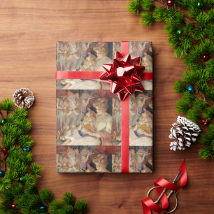 Weihnachten im Vintage-Stil, Mutter liest Gutenach Geschenkpapier