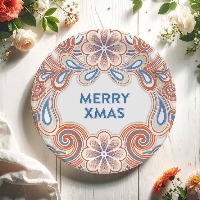 Weihnachten im Vintage-Stil Pappteller (Von Creator hochgeladen)