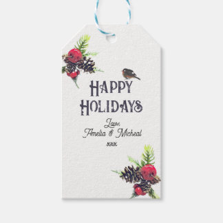 Weihnachten im Vintage-Stil personalisiert Geschenkanhänger